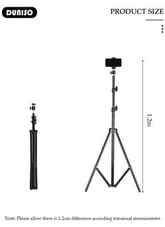 DUNISO Selfie Ring Light with Extendable Floor Tripod and Phone Holder, Dimmable LED Beauty Camera Ring light with 360 Shooting Arm for Makeup, Photo Selfie, Video Recording, Live Streaming  - Image 2