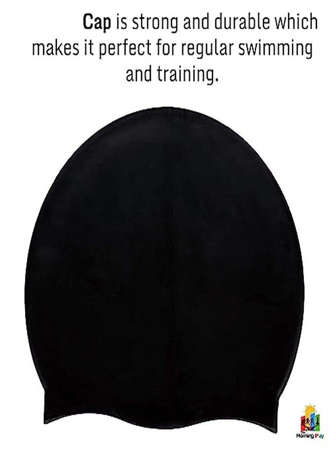 Korbax Silicone Swim Cap, Waterproof Black Swimming Cap For Men, Women, Boys & Girls - Image 4