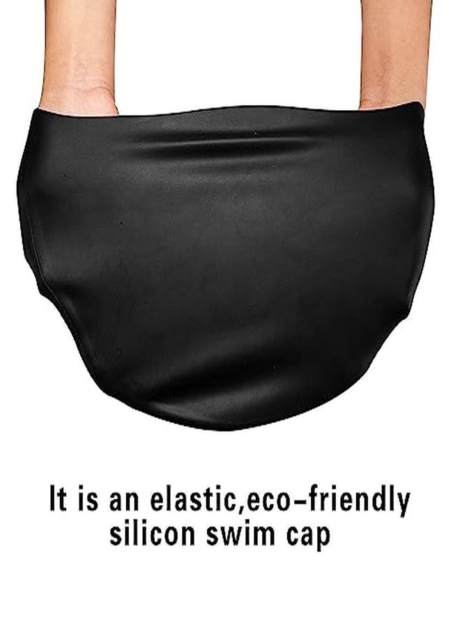Korbax Silicone Swim Cap, Waterproof Black Swimming Cap For Men, Women, Boys & Girls - Image 5