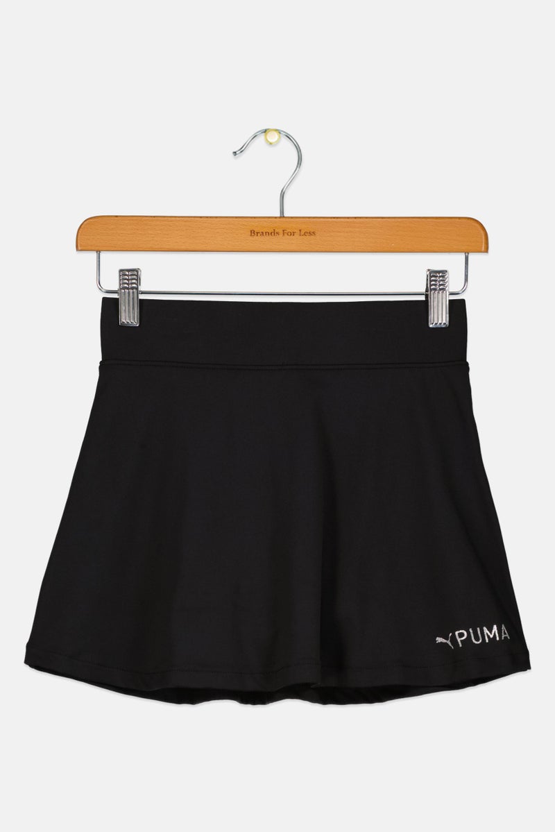 PUMA Kids Girl Sportwear Fit Brand Logo Outdoor Skort, Black - Image 2