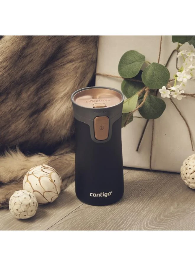 كونتيجو Contigo Plain Stainless Steel Travel Mug with Autoseal Spout and Leak Resistant Design - 300 ml