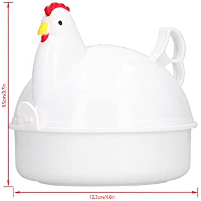 جهاز سلق البيض في الميكروويف لـ 4 بيضات، جهاز سلق البيض على شكل دجاجة، جهاز سلق البيض في الميكروويف، جهاز سلق البيض على شكل دجاجة، جهاز سلق البيض على شكل دجاجة، مناسب لمطبخ المنزل - Image 3