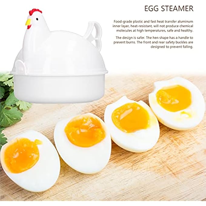 جهاز سلق البيض في الميكروويف لـ 4 بيضات، جهاز سلق البيض على شكل دجاجة، جهاز سلق البيض في الميكروويف، جهاز سلق البيض على شكل دجاجة، جهاز سلق البيض على شكل دجاجة، مناسب لمطبخ المنزل - Image 4