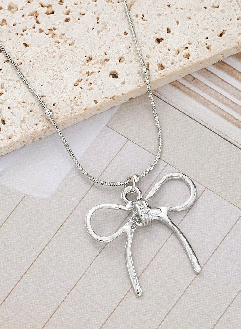 Goolsky Minimalist Bow Sweater Chain Necklace for Women – Unique Small-Batch Luxury Clavicle Jewelry  - Image 5