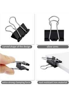 Oasisgalore 340PCS Black Paper Clips Assorted Sizes Binder Clips for Home School Office Supplies  - Image 4