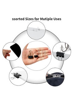 Oasisgalore 340PCS Black Paper Clips Assorted Sizes Binder Clips for Home School Office Supplies  - Image 3