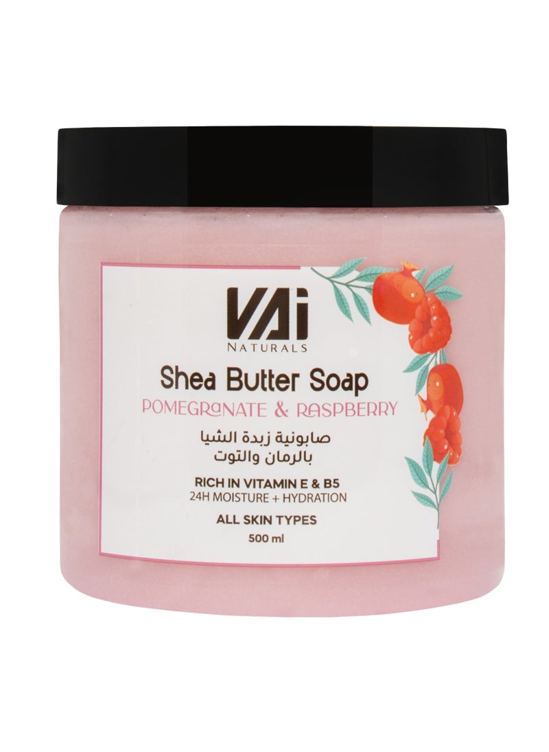 Vai Naturals Shea Butter Soap with Pomegranate & Raspberry – 500ml, Deep Hydration & Skin Nourishment - pzsku/Z1DBE68EFFAE928FD525FZ/45/_/1739358878/acb558f3-2052-4ef6-9628-7cd15f9d95fe