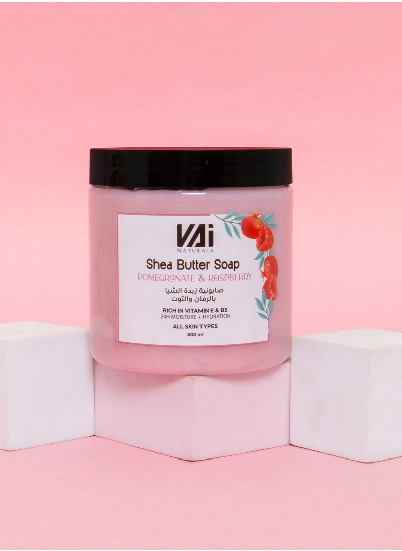 Vai Naturals Shea Butter Soap with Pomegranate & Raspberry – 500ml, Deep Hydration & Skin Nourishment - pzsku/Z1DBE68EFFAE928FD525FZ/45/_/1739358889/df2ee40e-7df7-47b6-998c-2a784e2dbcab