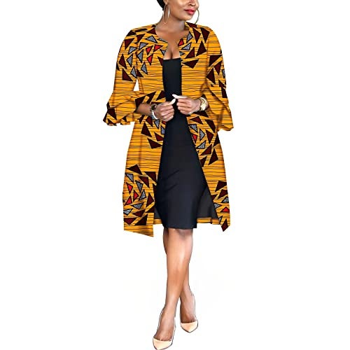 RealWax African Women Coat Ankara Print Long Jacket Tops Wax Dashiki Clothes 649 4X - Image 1