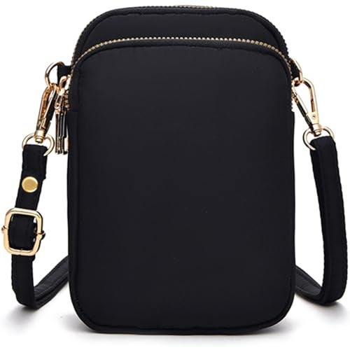 YINHEXI Small Crossbody Bags for Women, Mini Cell Phone Wallet Purse, Shoulder Bag for Women and Men (Black) - Image 1