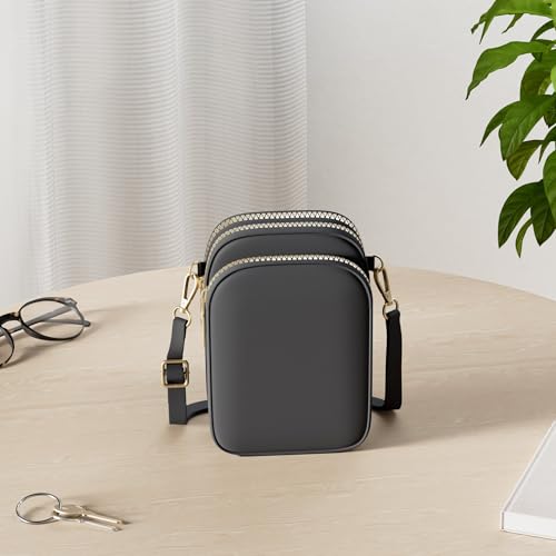 YINHEXI Small Crossbody Bags for Women, Mini Cell Phone Wallet Purse, Shoulder Bag for Women and Men (Black) - Image 3