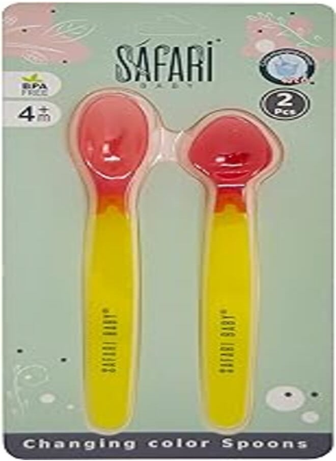 Safari Safari baby color changing spoon set yellow 2 piece 