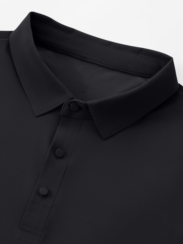 Men's Casual Long Sleeve T Shirt Basic Top Button Collared Shirt - Image 3