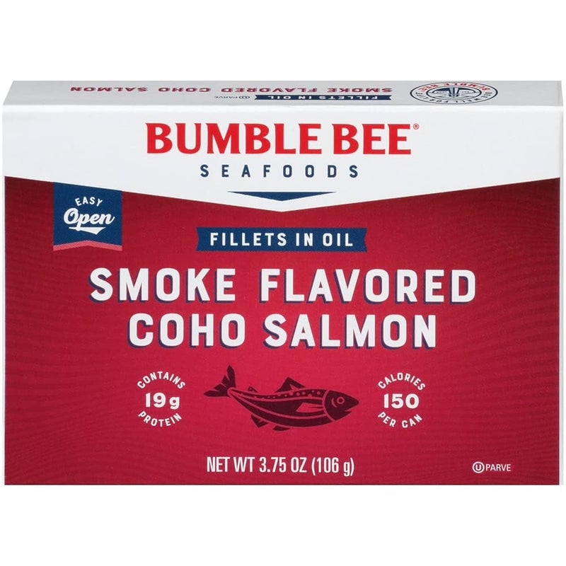 Bumble Bee Smoke Flavored Red Coho Salmon Fillets in Oil, 3.75 oz (Pack of 1) - 19g Protein - Skinless, Boneless - Great for Snacks & Recipes - Gluten Free - Image 5