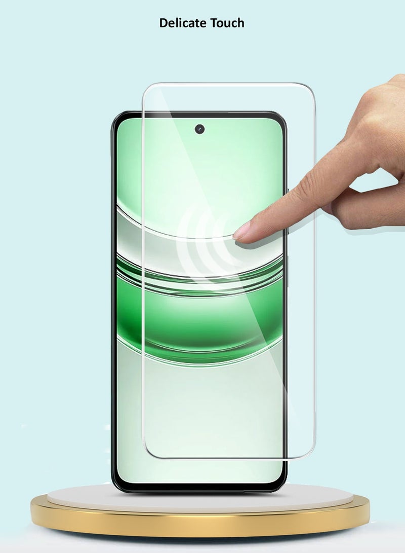 جيماكس حامي شاشة زجاجي مقسّى بشاشة منحنيّة حواف 9H 2.5D من سلسلة GMAX المميزة لهاتف Realme C71 4G 2025 - شفاف - Image 5