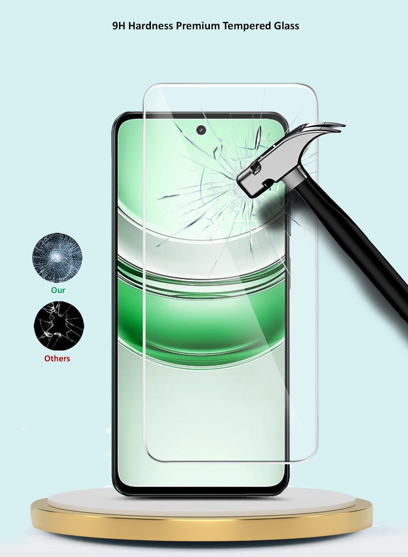 جيماكس حامي شاشة زجاجي مقسّى بشاشة منحنيّة حواف 9H 2.5D من سلسلة GMAX المميزة لهاتف Realme C71 4G 2025 - شفاف - Image 4