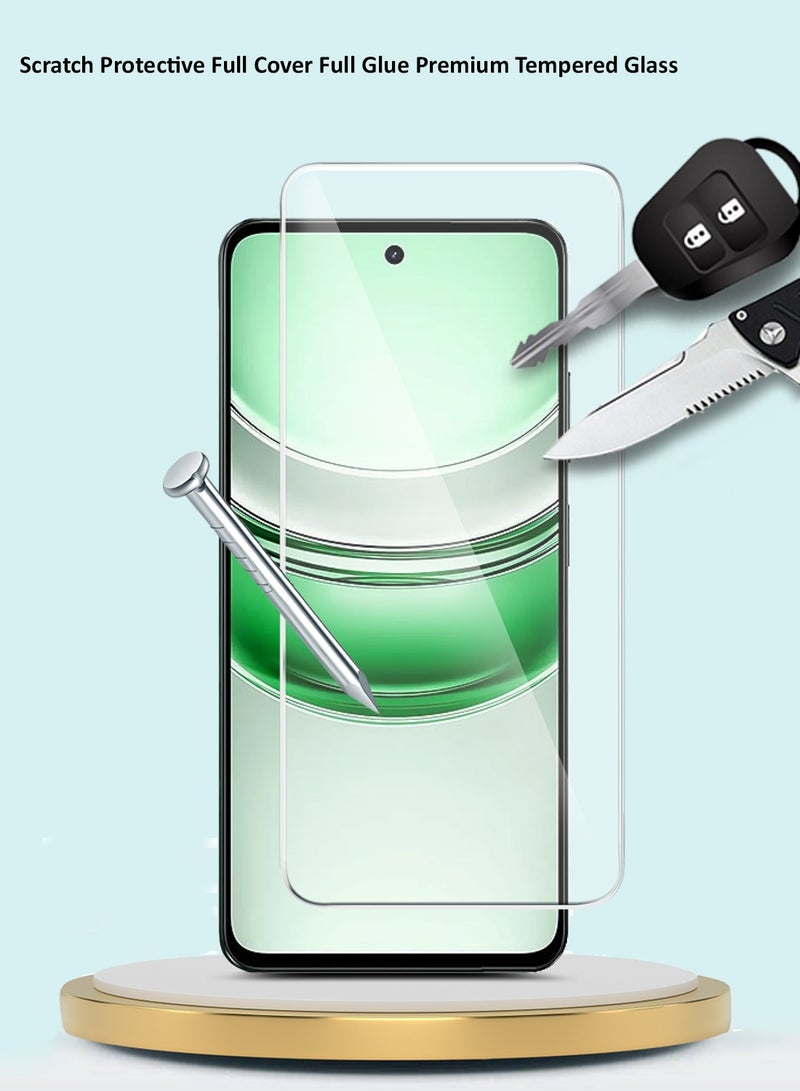 جيماكس حامي شاشة زجاجي مقسّى بشاشة منحنيّة حواف 9H 2.5D من سلسلة GMAX المميزة لهاتف Realme C71 4G 2025 - شفاف - Image 3