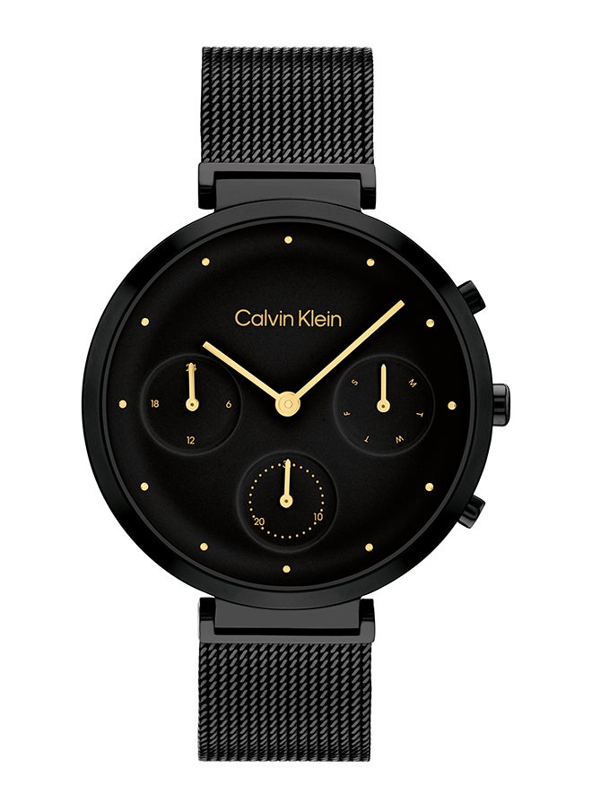 CALVIN KLEIN ساعة يد ستانلس ستيل بعقارب دائرية الشكل للنساء 25200288 - 36.5 ملم  - Image 1