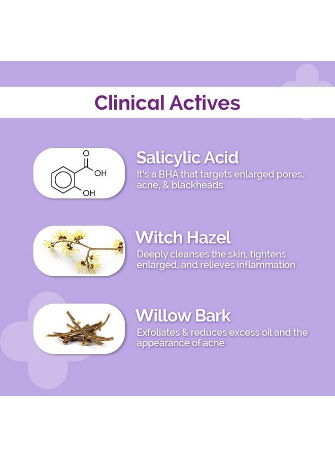 ذا ديرما كو مصل حمض الساليسيليك 2% مع بندق الساحرة ولحاء الصفصاف لعلاج حب الشباب النشط - 30 مل (عبوة من قطعتين) - Image 4