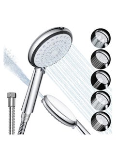 Excefore Shower Head, 6 Spray Modes High Pressure Handheld Power Shower, Water Saving Chrome Finish Filter Shower (Not Include Hose)  - Image 1