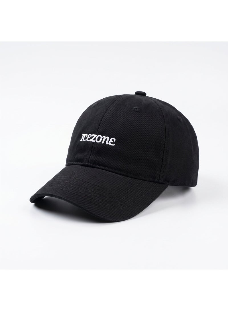 IceZone Black Baseball Cap with Embroidered Logo - Image 1