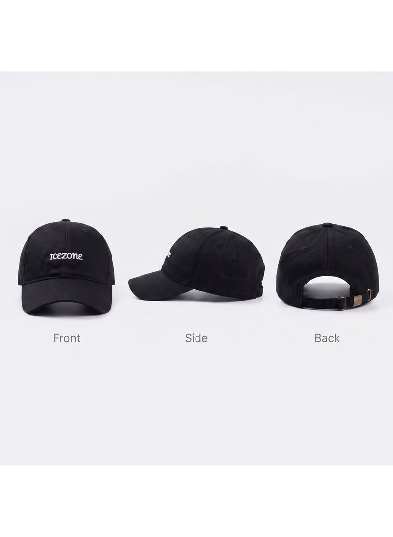 IceZone Black Baseball Cap with Embroidered Logo - Image 3