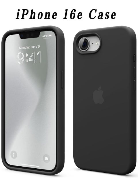 iPhone 16e Liquid Silicone Case Cover,Full Body Protection,Shockproof,Slim, Anti-Scratch Soft Microfiber Lining,Slim Protective Back Cover with Comfortable Hold Touch Feeling and Anti-fingerprint