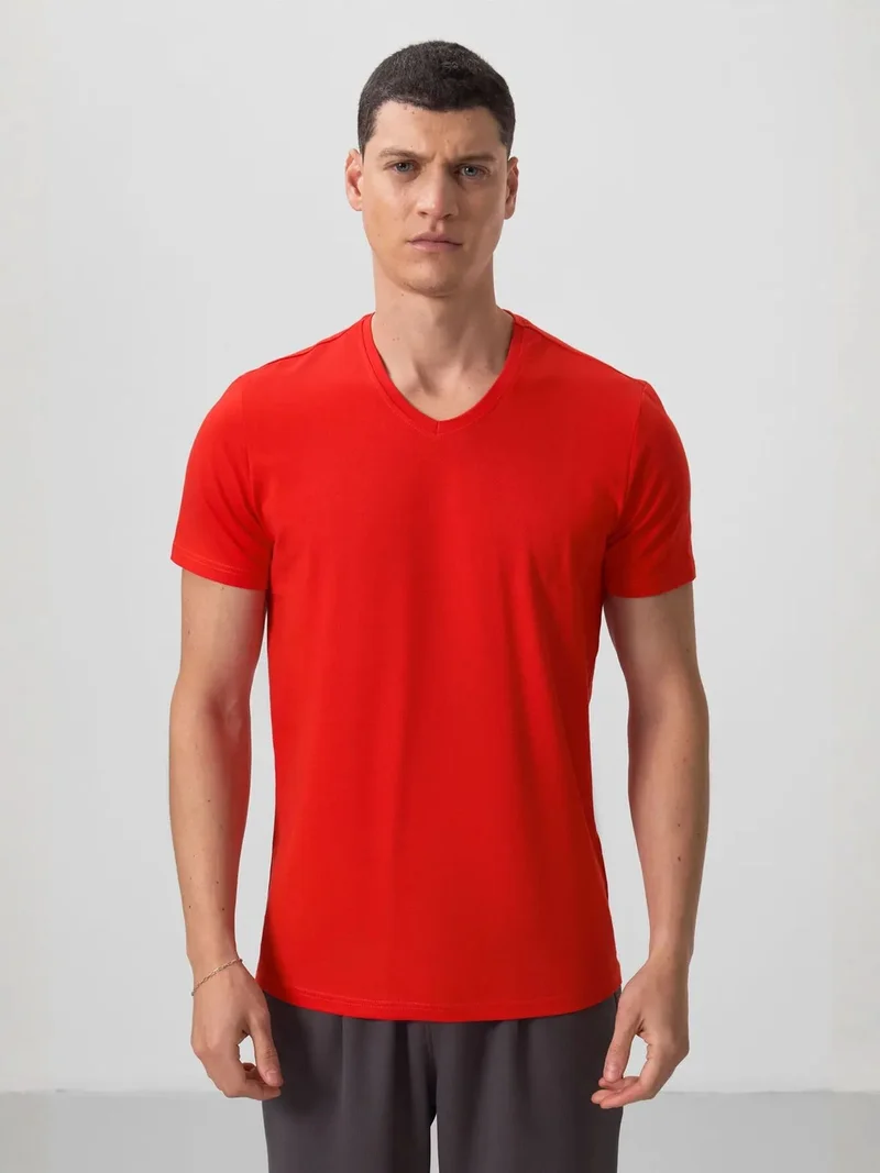 تومي لايف TOMMY Men's V-Neck Short Sleeve T-Shirt