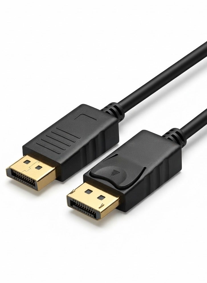 ابلس كابل AB-21KD من DisplayPort إلى DisplayPort بطول 1.8 متر – كابل DP عالي السرعة بقلب من النحاس الخالي من الأكسجين، يدعم نقل الصوت والفيديو عالي الدقة ونقل البيانات السريع؛ مناسب لأجهزة الكمبيوتر والشاشات وأجهزة العرض (البروجيكتور) وأجهزة الألعاب. - Image 1