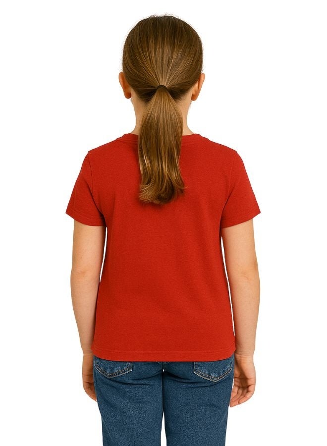 PRINTSHOP4ME Saudi International Day Girl’s T-Shirt–Cotton,Round Neck,Short Sleeve,National Print,Patriotic Design,Soft Fabric, Comfortable Fit,Casual Style,Lightweight, Durable,Cultural Theme,Ideal For Celebrations & Gifts - Image 3