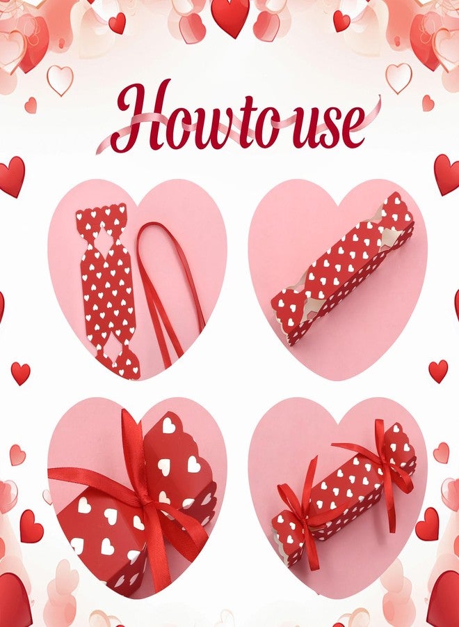 Unigift 20 Pcs Valentine's Day Candy Boxes with Ribbon,3 Styles Red Heart Candy Shape Treat Box Cardboard Paper Goody Snacks Cookie Holder Decoration Gift Boxes for Kid Christmas Birthday Wedding Party Favor - Image 3