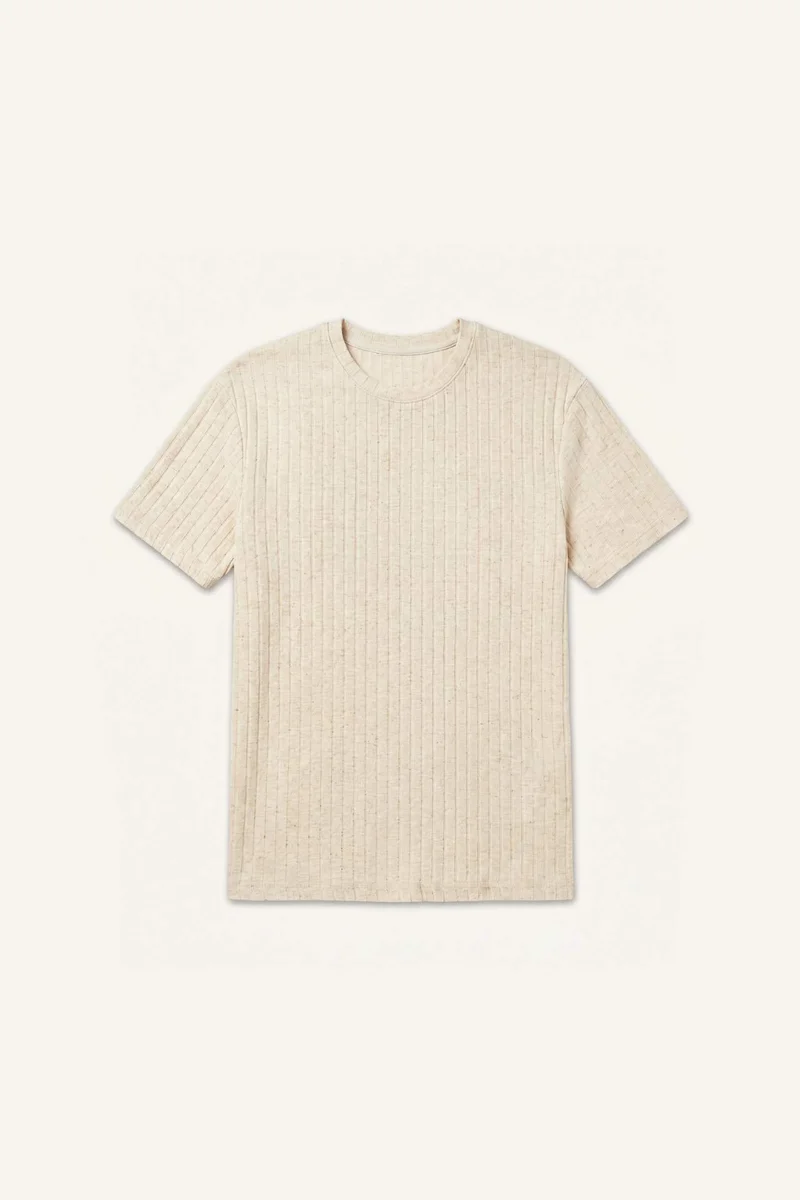 Regular Fit Short Sleeve Beige T-Shirt
