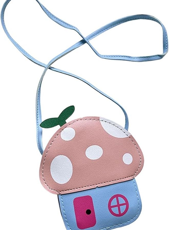 حقيبة رسول للأطفال خفيفة الوزن من جلد البولي يوريثان بحزام قابل للتعديل وإغلاق بسحاب بتصميم الفطر - Image 4