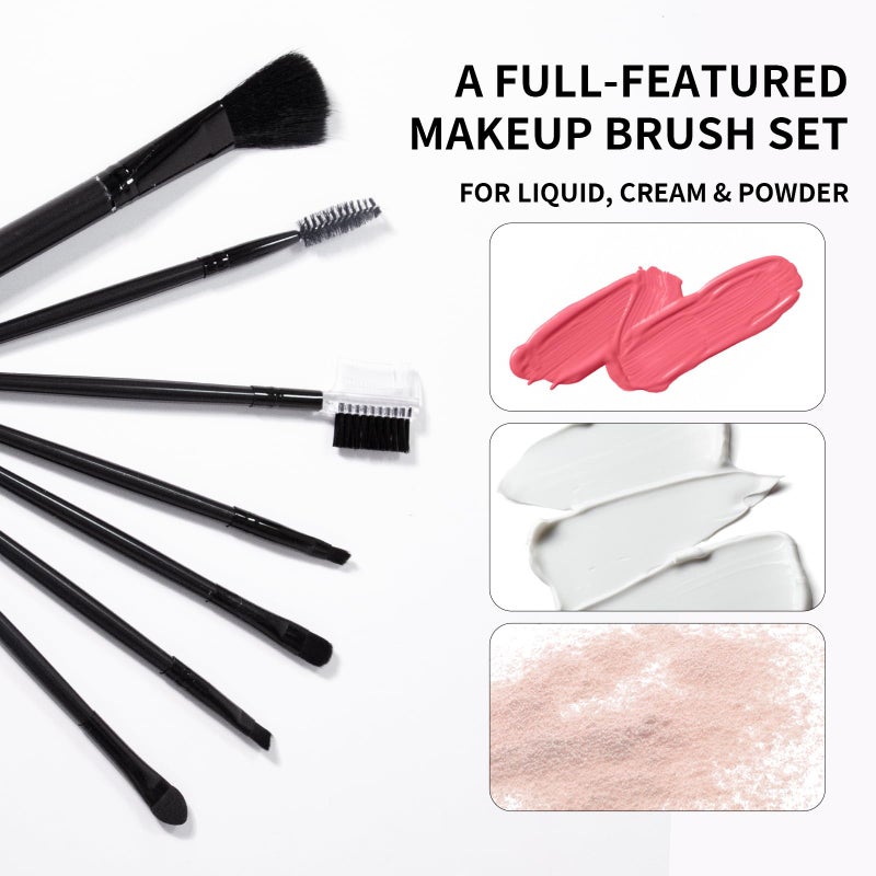 YBUETE Makeup Set Full Kit for Girls Teens Women, Makeup Present Set, Includes Eyeshadow, Foundation, Blusher, Eyebrow Pencil, Mascara, Eyeliner, Brushes, Lip Gloss, Sponge, Cosmetic Bag - Image 4