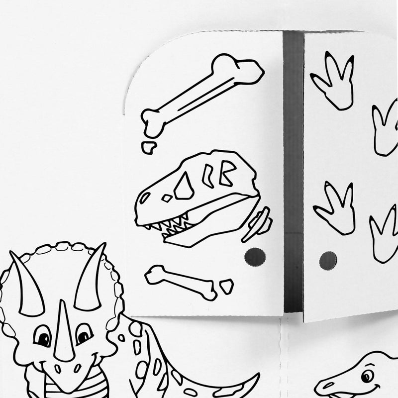 Easy Playhouse Cardboard Dinosaur House - Kids Art & Craft for Indoor & Outdoor Fun, Color Dino Species, 32inchesX26.5inchesX40.5inches - Image 5
