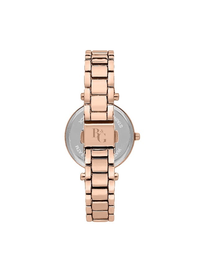 B&G Women's Gold Round Analog Dial with Gold Alloy Band Watch - 35mm - R3853302505 - Image 5