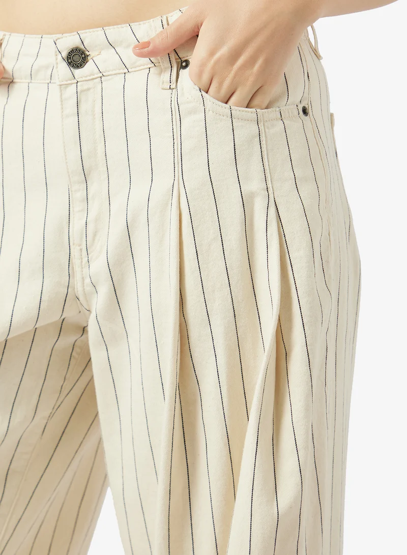 Guess Jeans  Striped Wide Leg Jeans for Women | Best Price UAE
