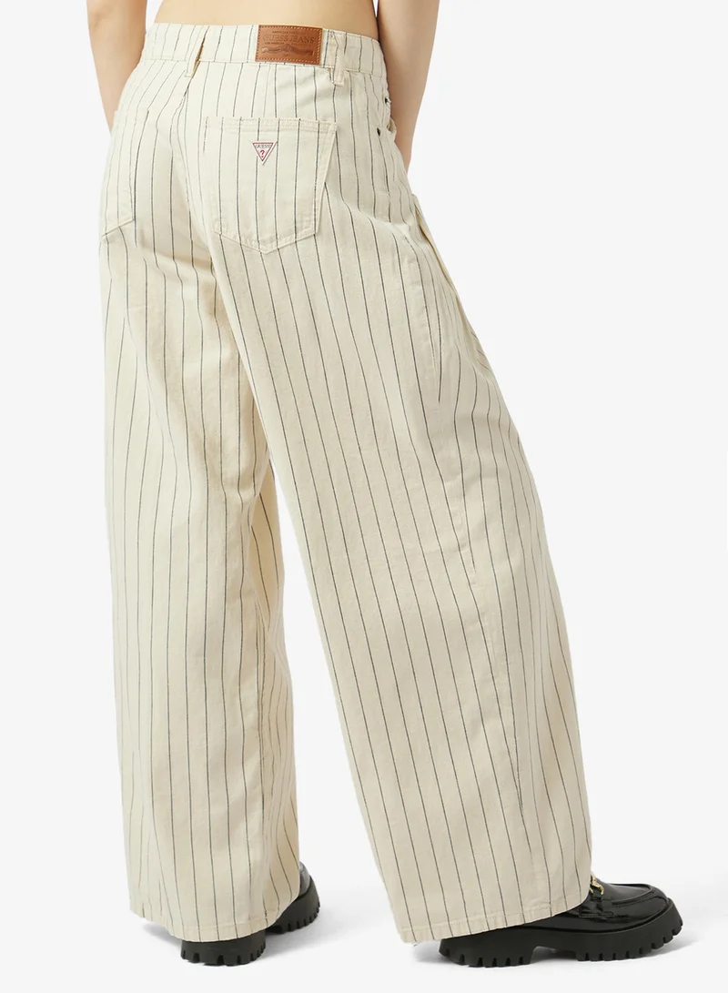 Guess  Striped Wide Leg Jeans for Women | Best Price UAE