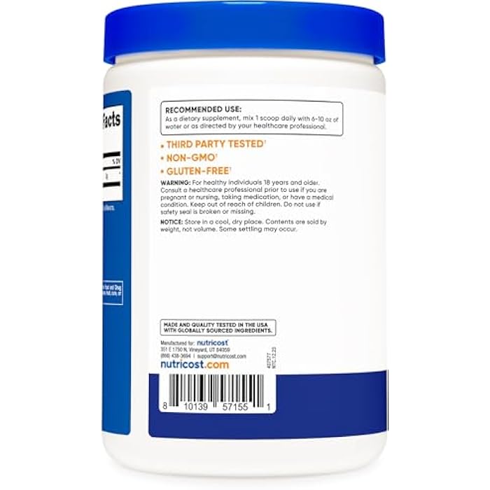 Nutricost D-Aspartic Acid (DAA) Powder 300G (Blue Raspberry) - Flavored D-Aspartic Acid Powder Supplement - Image 4