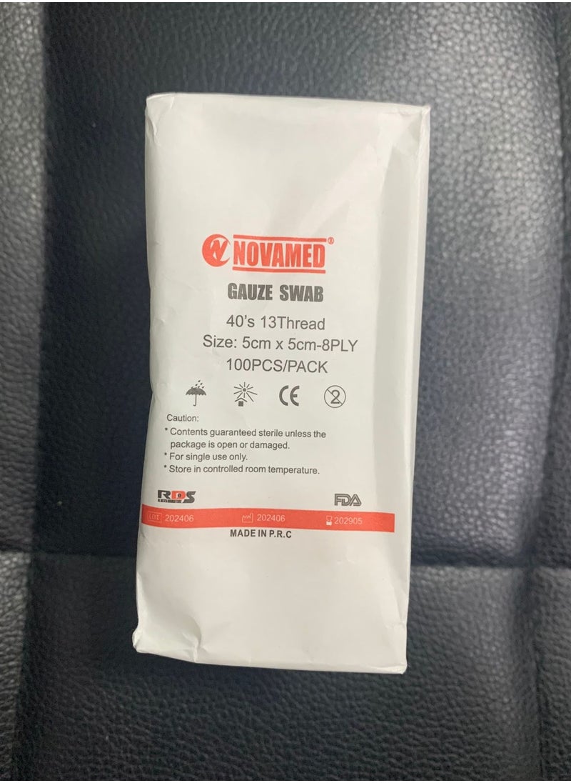 NOVAMED NOVAMED GAUZE SWAB 5CM*5CM 100'S  - Image 1