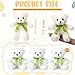Hungdao 12 Pcs Bears Bulk Gifts Plush Bear Stuffed Animals 10 Inch Cute Soft Stuffed Animals with Green Bows for Baby Shower Birthday Party Favor Centerpiece DecorationWhite - Image 4