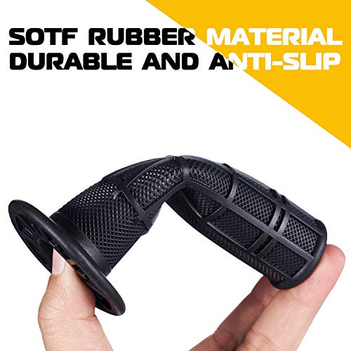 APPYU RSG 78inch ATV Grips Universal Handlebar Grips Soft Rubber Motorcycle Grip for ATV Polaris Thumb Throttle Kid Youth 4 Wheeler Quad 400ex Klf110 Klt110 Klf220 Klt200 (Black) - Image 4