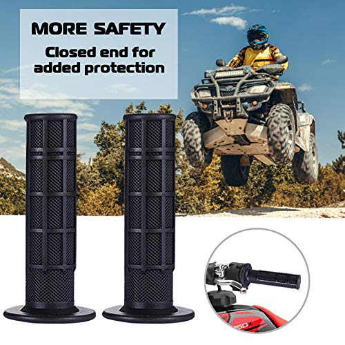 APPYU RSG 78inch ATV Grips Universal Handlebar Grips Soft Rubber Motorcycle Grip for ATV Polaris Thumb Throttle Kid Youth 4 Wheeler Quad 400ex Klf110 Klt110 Klf220 Klt200 (Black) - Image 5