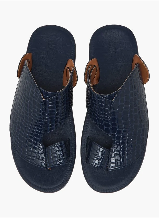 LBL by Shoexpress Men's Textured Slip-On Arabic Sandals Ramadan Collection