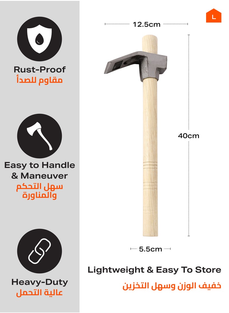 LAWAZIM - Wooden Axe - Heavy-Duty Adze, Hammer & Hoe Tool for Wood Carving, Gardening, Digging & DIY Projects - Image 1