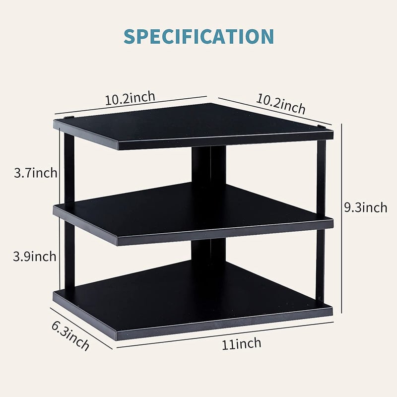 easy root Metal Multipurpose Kitchen Plate Dish Corner Shelf Rack Stand Shelves Holder Kitchen Tray Utensils Storage Cupboard Cabinet Organizer for Home Set of 1 pc - Image 2