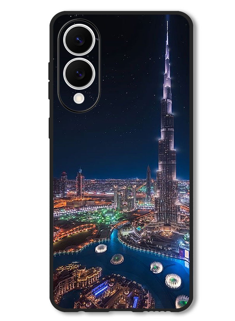 Theodor Case Compatible with Samsung Galaxy S25 Edge 6.7 Inch Protection Shockproof Bumper Cover Burj Khalifa Night View - Image 1