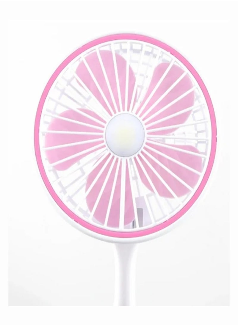 Desktop Fan Foldable Fan With LED Light Type-C Charging Folding Fan Portable Cooler Fan Low Noise Air Cooling Fan For Home Desk And Office