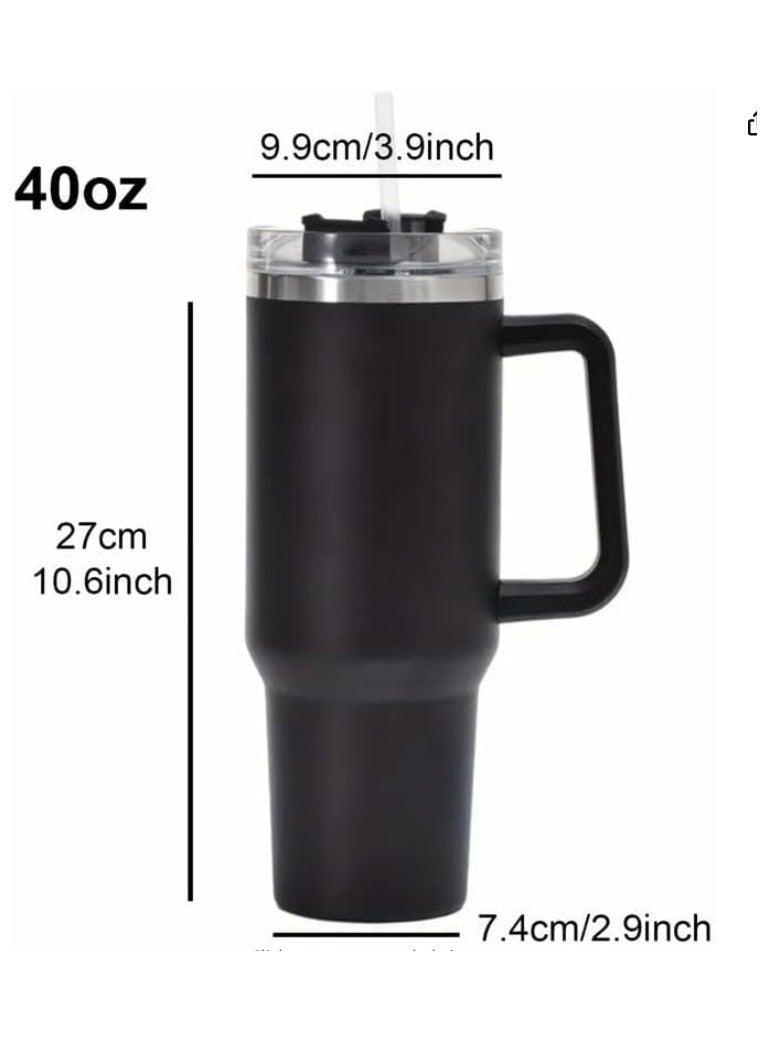 OASIS-TH 40OZ Stainless Steel Vacuum Insulated Tumbler With Handle and Straw Lid Travel Mug Iced Coffee Cup for Hot and Cold Beverages  - Image 3
