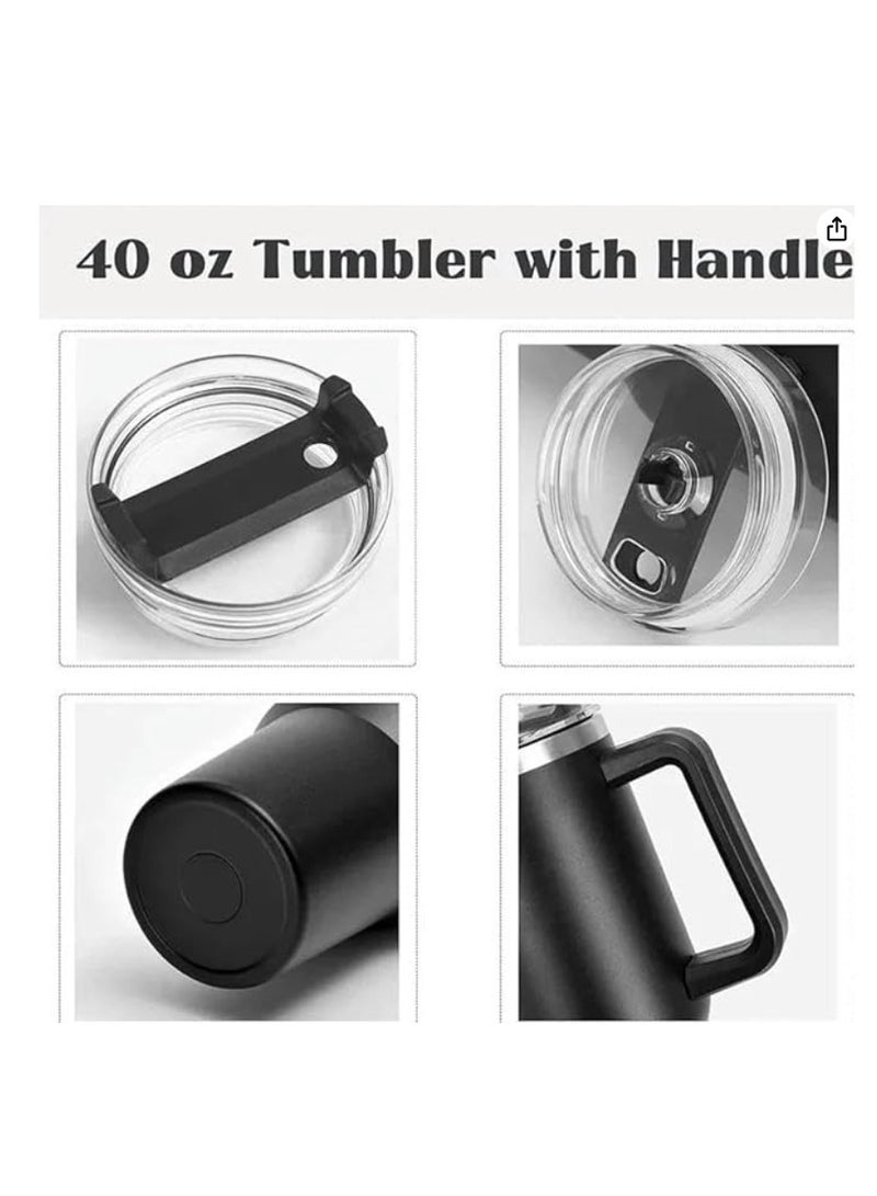 OASIS-TH 40OZ Stainless Steel Vacuum Insulated Tumbler With Handle and Straw Lid Travel Mug Iced Coffee Cup for Hot and Cold Beverages  - Image 4